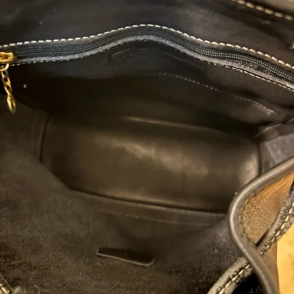 COACH 9315 Daypack Backpack Glovetanned Leather Black Vintage - Picture 5 of 6